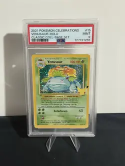 Pokemon TCG Celebrations Venusaur Card 15/102 Classic Collection 2021 PSA 9 Mint - Image 1