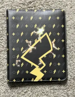 Pokemon Black Lightning Pikachu Trading Card Binder With Zipper TCG - Image 1
