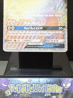 Pokemon Card Tauros GX 156/149 Sun & Moon Base Set Secret Rare Played - Image 3