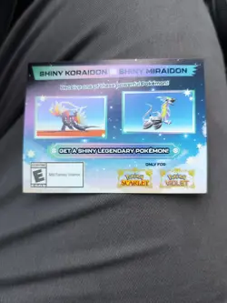 Shiny Koraidon Or Miraidon Pokemon Scarlet Violet Code Card - Gamestop - Image 1