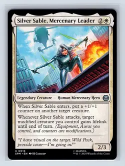 Silver Sable, Mercenary Leader #13 Regular Uncommon MTG 2025 Marvel's Spider-Man - Image 1