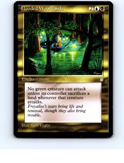 Flooded Woodlands Multi Rare Ice Age MTG LP Exc+/NM - Image 1