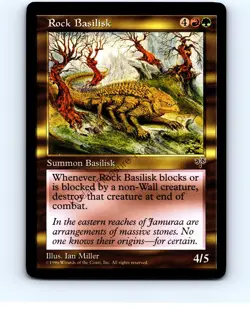 Rock Basilisk Multi Rare Mirage MTG NP Near Mint or Better - Image 1