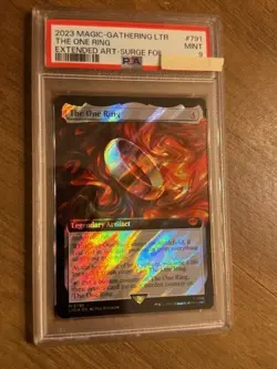 2023 MTG TALES OF MIDDLE-EARTH EXTENDED ART-SURGE FOIL #791 THE ONE RING PSA 9 - Image 1