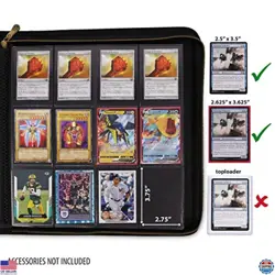 ENHANCE 12-Pocket Trading Card Binder - Holds 624 Cards for Pokemon, MTG, YuGiOh - Image 3