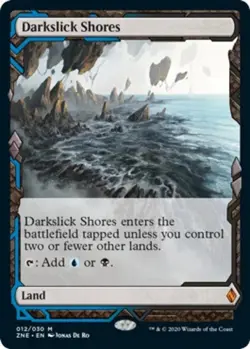 MTG Darkslick Shores, NM-Mint, English Zendikar Rising Expeditions - Image 1