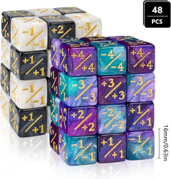 48 Pieces MTG Dice Counters Token Dice, Magic the Gathering Glitter Sparkle - Image 2