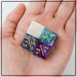 48 Pieces MTG Dice Counters Token Dice, Magic the Gathering Glitter Sparkle - Image 3