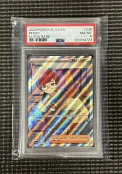 2023 POKEMON SVI EN-SCARLET & VIOLET ULTRA RARE #239 PENNY PSA 8 - Image 1