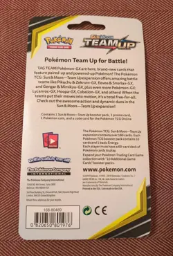 Pokemon Sun & Moon Team Up Checklane Blister Pack With Mimikyu Promo SM163 - Image 2