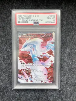 Pokemon Reshiram Legendary Treasures Radiant Coll. Full Art #RC22 PSA 10 - Image 1