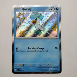 Pokemon Quaxly SVP 082 Scarlet & Violet Holo Black Star Promo NM+ - Image 1