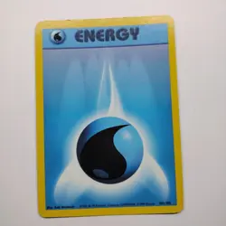 1999 Pokemon Game Base Set #102/102 Water Energy Common LP - Image 1