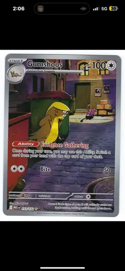 Gumshoos 153/132 Illustration Rare Pokemon Mega Evolution Mint - Image 1