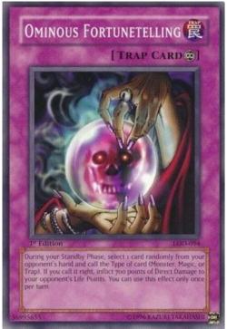 Ominous Fortunetelling - LOD-094 - 1st Edition COMMON YuGiOh TCG Card - Image 1