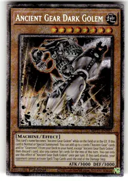 Yugioh! 1x Ancient Gear Dark Golem MP25-EN003 Starlight Rare 1st Ed NM - Image 1
