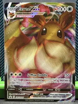 Pokemon Eevee VMAX SWSH087 Shining Fates Black Star Promo Card NM Condition - Image 1