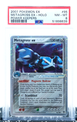PSA 8 METAGROSS EX 95/108 Ultra Rare Holo Ex Power Keepers 2007 - Pokemon Card - Image 1