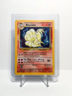 Ninetales 12/102 Pokemon Card TCG Base Set Unlimited Holo MP - Image 1