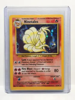 Ninetales 12/102 Pokemon Card TCG Base Set Unlimited Holo MP - Image 2
