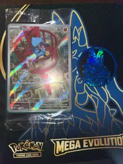 Riolu Full Art Pokemon Center Stamped Promo Card from Mega Evolutions Sealed - Image 1