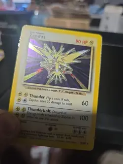 Zapdos 16/102 Pokemon Card Unlimited Edition Holo Rare Base Set LP Wotc - Image 4