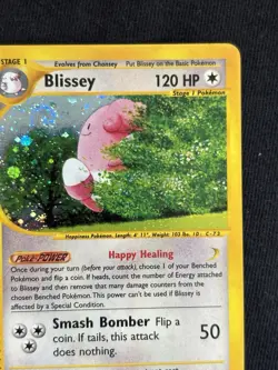 Blissey Holo Rare H6/H32 Aquapolis WoTC Pokemon Card 2002 E-Reader LP - Image 3
