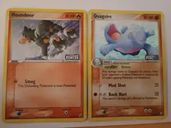 Pokemon Cards Ex Unseen Forces Quagsire 44/115 & Houndour 60/115 Reverse Holo - Image 1