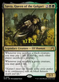 MTG Foil Ravnica Remastered RVR Savra, Queen of the Golgari MINT - Image 1
