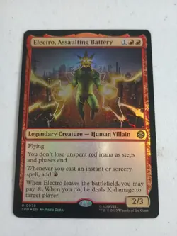 MTG FOIL Electro, Assaulting Battery - Spiderman - SPM NM - Image 1