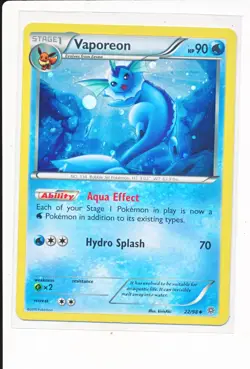 Pokemon XY Ancient Origins - Vaporeon 22/98 Cosmos Holo Promo LP - Image 1