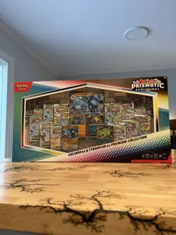 Pokemon Prismatic Evolutions Sams Club Lucario Tyranitar Premium Collection Box - Image 1
