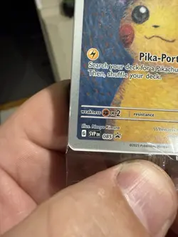 Pokemon TCG Pikachu With Grey Felt Hat Van Gogh Full Art Promo SVP #085 Sealed - Image 5