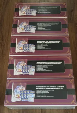 Lot of 5 - Pokemon TCG 2025 Holiday Calendar - Brand New Factory Sealed - Image 2