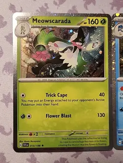Pokemon SV NM Cosmos Promo Meowscarada Quaquaval Skeledirge 15 38 054/198 Swirl - Image 4