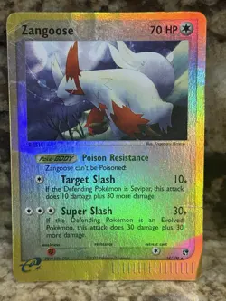 Pokemon TCG Zangoose EX Sandstorm 14/100 Reverse Holo Holo Rare HP - Image 1