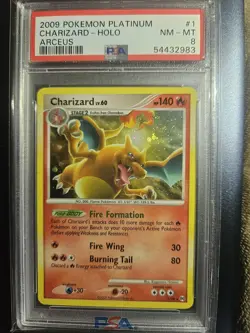2009 Pokemon Platinum Charizard Holo 1/99 PSA 8 - Image 1