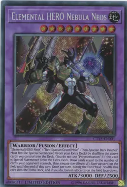 Yugioh Elemental Hero Nebula Neos CT15-EN001 Secret Rare Limited Edition LP - Image 1