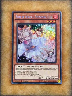 Yugioh Ash Blossom & Joyous Spring MACR-EN036 MACR-SP036 Secret 1st SPANISH LP - Image 1