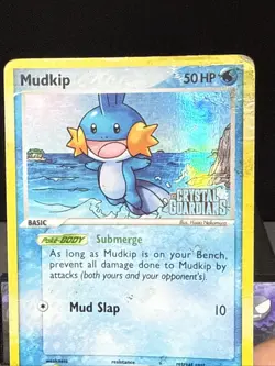 Pokemon Card Mudkip 57/100 EX Crystal Guardians Reverse Holo STAMPED Played - Image 2