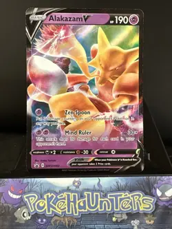 Pokemon Card Alakazam V SWSH083 Black Star Promo Half Art Holo Rare NM - Image 1