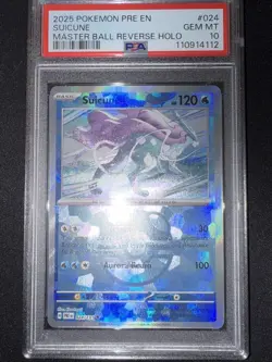 PSA 10 Suicune 024/131 Master Ball Holo Prismatic Evolutions Pokemon Card - Image 2
