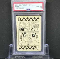 PSA 10 2010 Ensky One Piece Playing Card JP Jump Festa 2011 Nami 10 of Clubs - Image 1