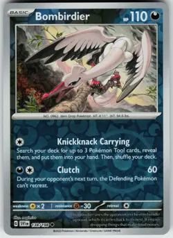 Pokemon Bombirdier 138/198 SV01: Scarlet & Violet Base Set NM Reverse Holo card - Image 1