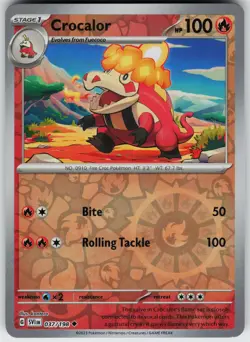 Pokemon Crocalor 037/198 SV01: Scarlet & Violet Base Set NM Reverse Holo card - Image 1