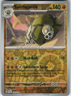 Pokemon Sandaconda 120/198 SV01: Scarlet & Violet Base Set NM Reverse Holo card - Image 1