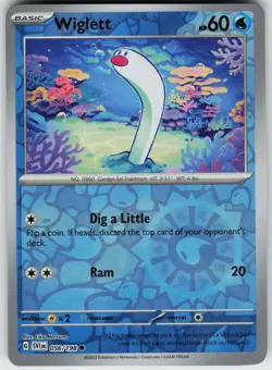 Pokemon Wiglett 056/198 SV01: Scarlet & Violet Base Set NM Reverse Holo card - Image 1