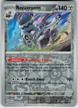 Pokemon Revavroom 142/198 SV01: Scarlet & Violet Base Set NM Reverse Holo card - Image 1