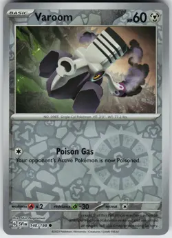 Pokemon Varoom 140/198 SV01: Scarlet & Violet Base Set NM Reverse Holo card - Image 1