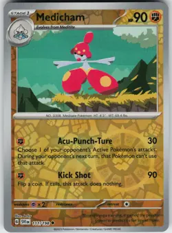 Pokemon Medicham 111/198 SV01: Scarlet & Violet Base Set NM Reverse Holo card - Image 1
